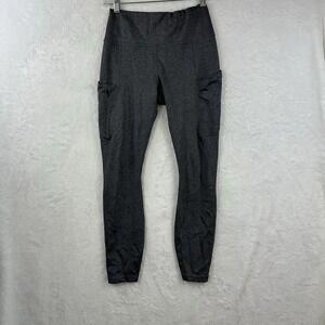 Athleta Womens Leggings‎ S Dark Gray High Rise Drawstring 2 Pockets